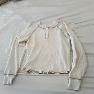 Cream Waffle Henley